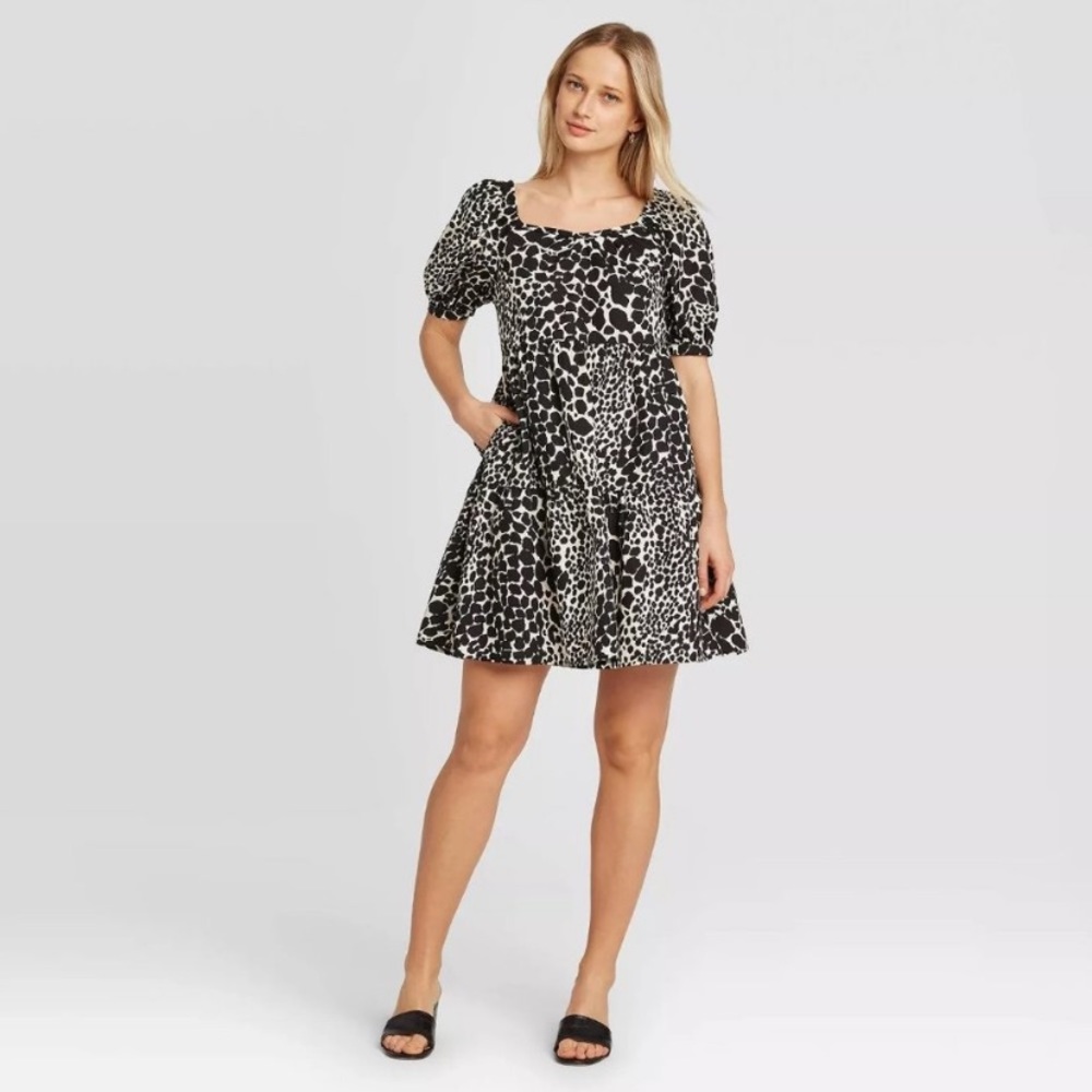 Who What Wear Leopard Print Dress NEW WITH TAGS